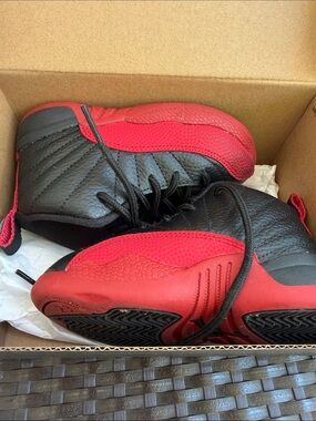 Toddlers Black & Red High-Top Athletic Sneakers